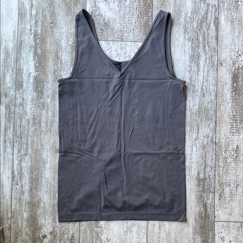 Apt. 9 Gray Seamless Fitted Tank Top